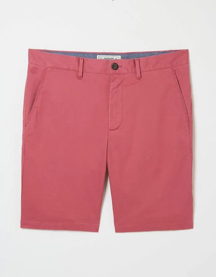 Men FatFace Shorts Mawes Chino Shorts Dark Pink
