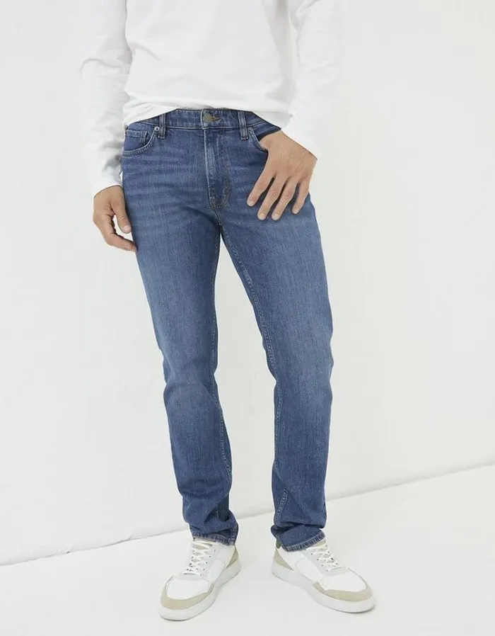 Men FatFace Tall Collection Slim Fit Jeans Stone Wash