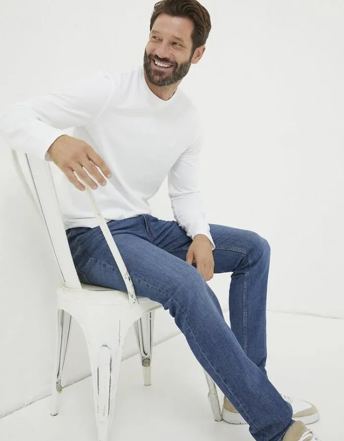 Men FatFace Tall Collection Slim Fit Jeans Stone Wash