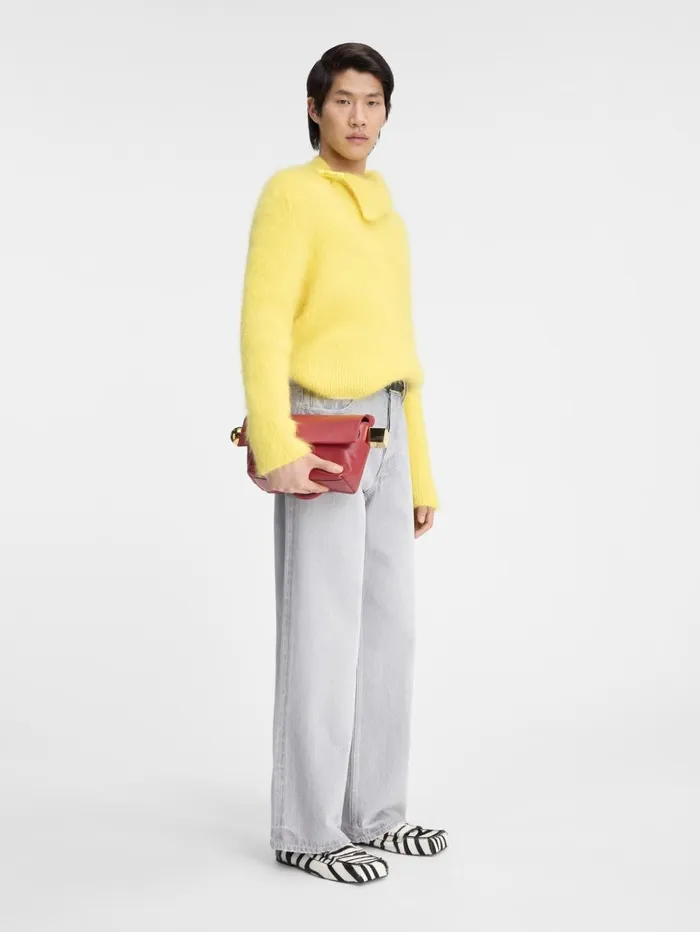 Men Knits JACQUEMUS The Marina Sweater Yellow Men Knits JACQUEMUS The Marina Sweater Yellow