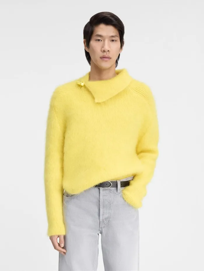 Men Knits JACQUEMUS The Marina Sweater Yellow Men Knits JACQUEMUS The Marina Sweater Yellow