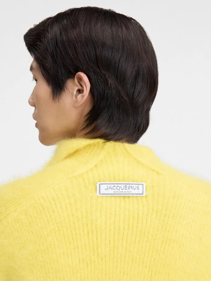 Men Knits JACQUEMUS The Marina Sweater Yellow Men Knits JACQUEMUS The Marina Sweater Yellow