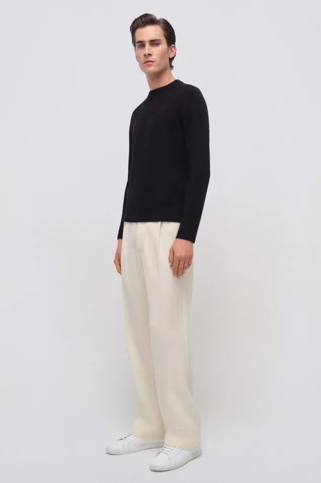 Men Knitwear Jonathan Simkhai Carlton Sweater Black Long Sleeve Sweater