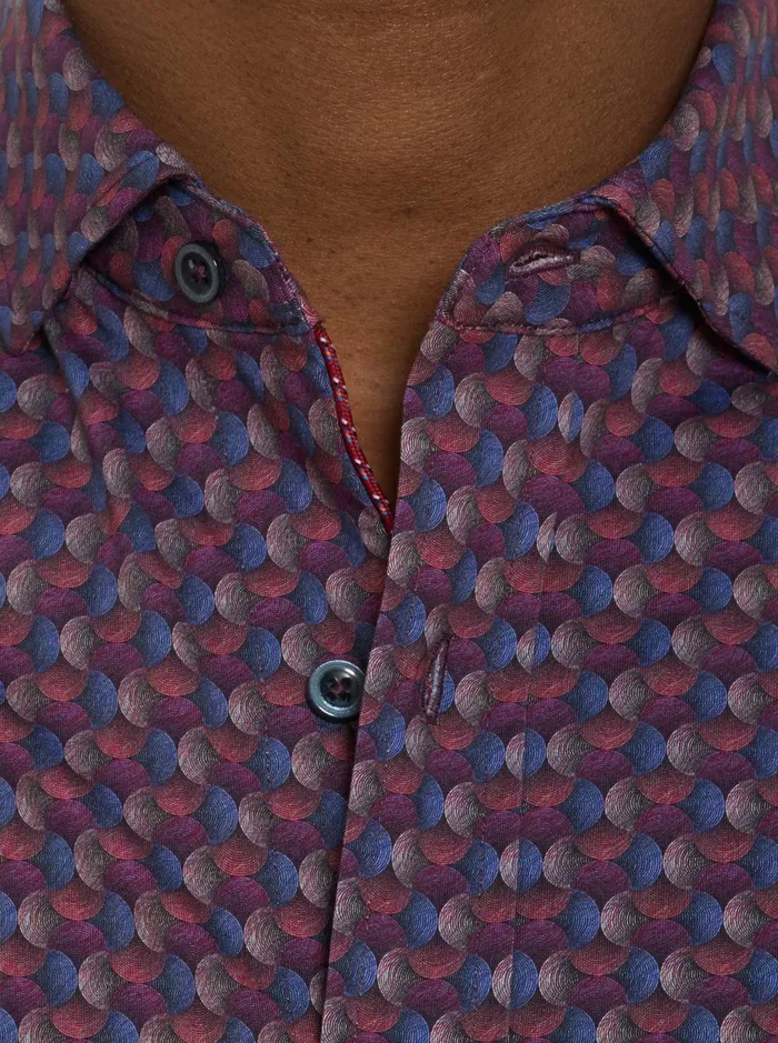 Men Long Sleeve Button Down Shirts Robert Graham BARRONE MOTION LONG SLEEVE KNIT BUTTON DOWN SHIRT Multi