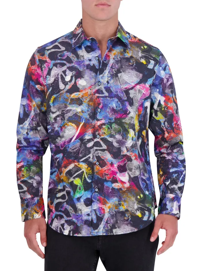 Men Long Sleeve Button Down Shirts Robert Graham LAWTON LONG SLEEVE BUTTON DOWN SHIRT Multi