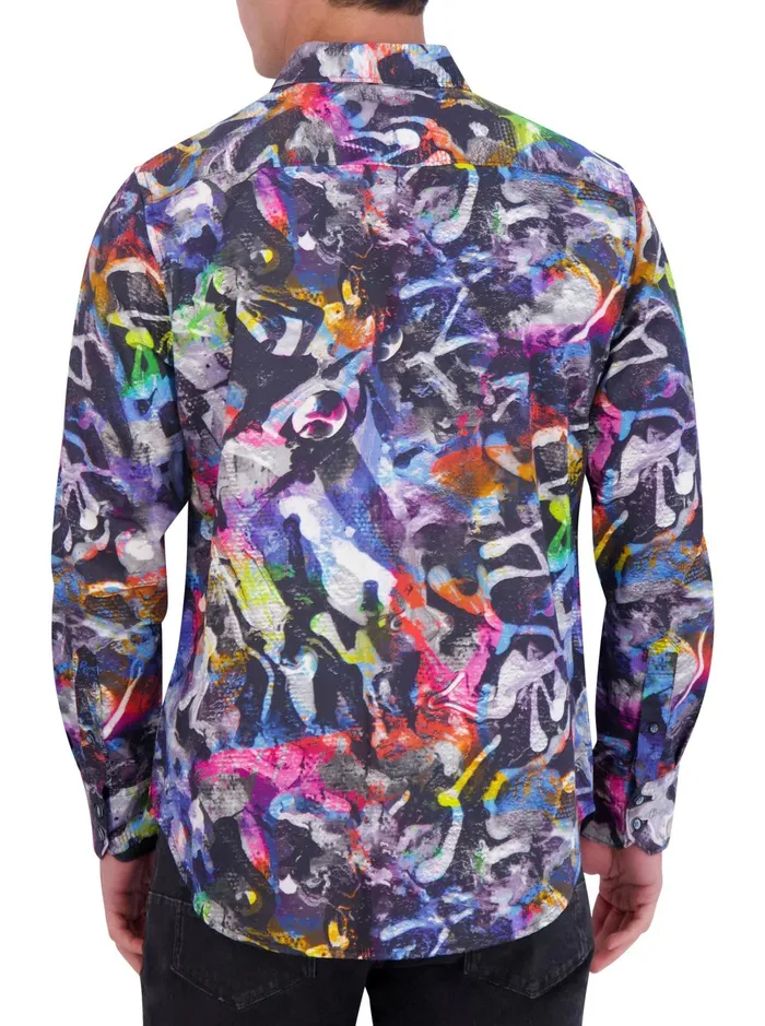 Men Long Sleeve Button Down Shirts Robert Graham LAWTON LONG SLEEVE BUTTON DOWN SHIRT Multi