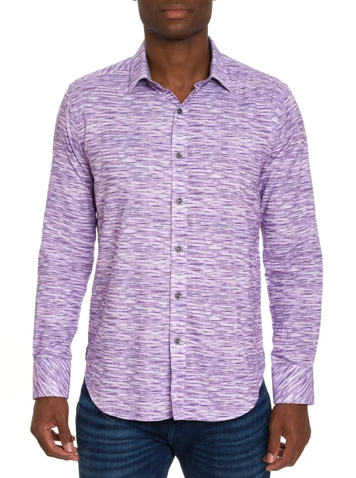 Men Long Sleeve Button Down Shirts Robert Graham LIGHT YEAR LONG SLEEVE BUTTON DOWN SHIRT Berry