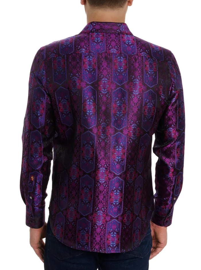 Men Long Sleeve Button Down Shirts Robert Graham LIMITED EDITION THE HIGH RENOWN BUTTON DOWN SHIRT Magenta