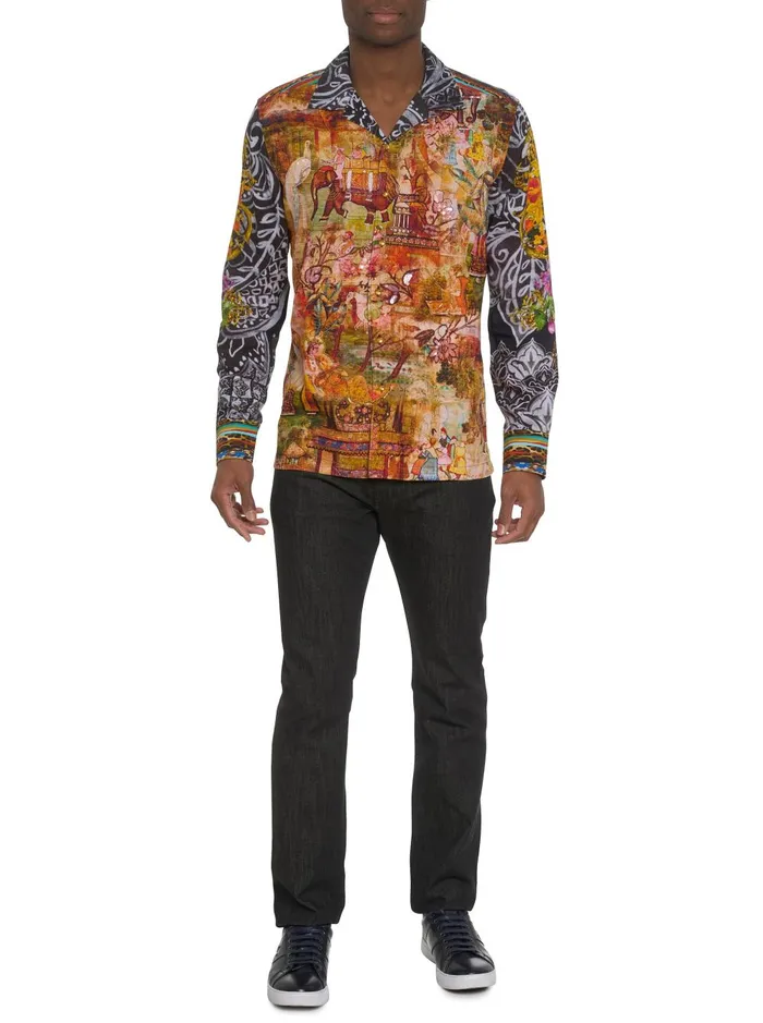Men Long Sleeve Button Down Shirts Robert Graham LIMITED EDITION THE OTTOMAN LONG SLEEVE BUTTON DOWN SHIRT Multi