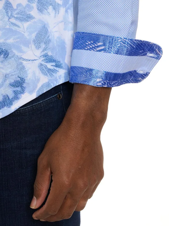 Men Long Sleeve Button Down Shirts Robert Graham NAREEN LONG SLEEVE BUTTON DOWN SHIRT Blue