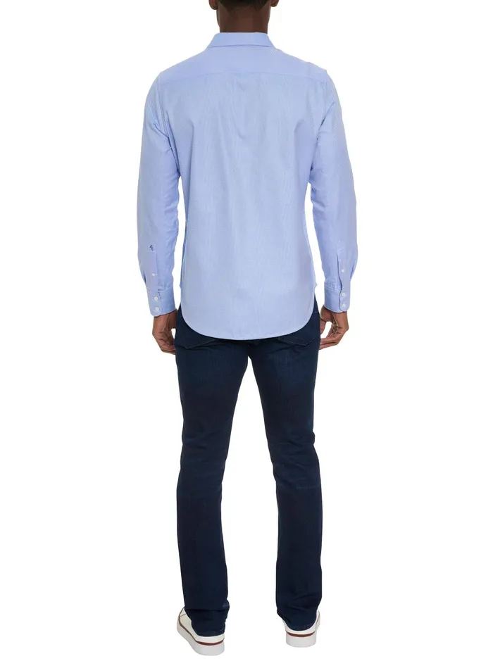 Men Long Sleeve Button Down Shirts Robert Graham NAREEN LONG SLEEVE BUTTON DOWN SHIRT Blue