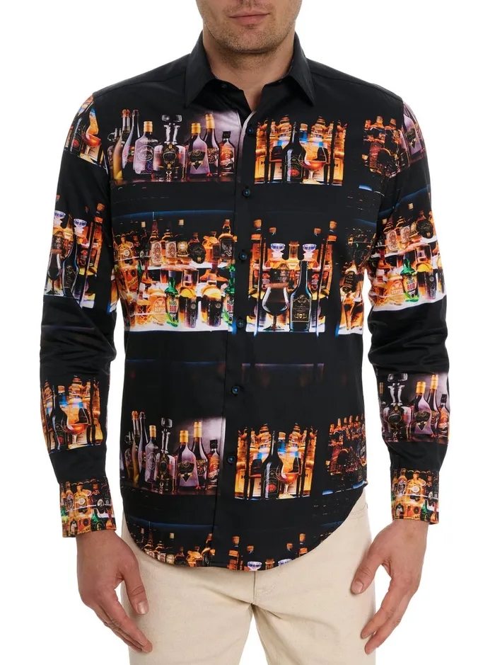 Men Long Sleeve Button Down Shirts Robert Graham WHISKEY IN JAR 2 LONG SLEEVE BUTTON FRONT SHIRT Multi