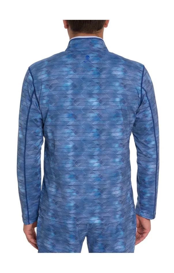 Men Long Sleeve Knits Robert Graham FORMAN 14 ZIP LONG SLEEVE KNIT Navy
