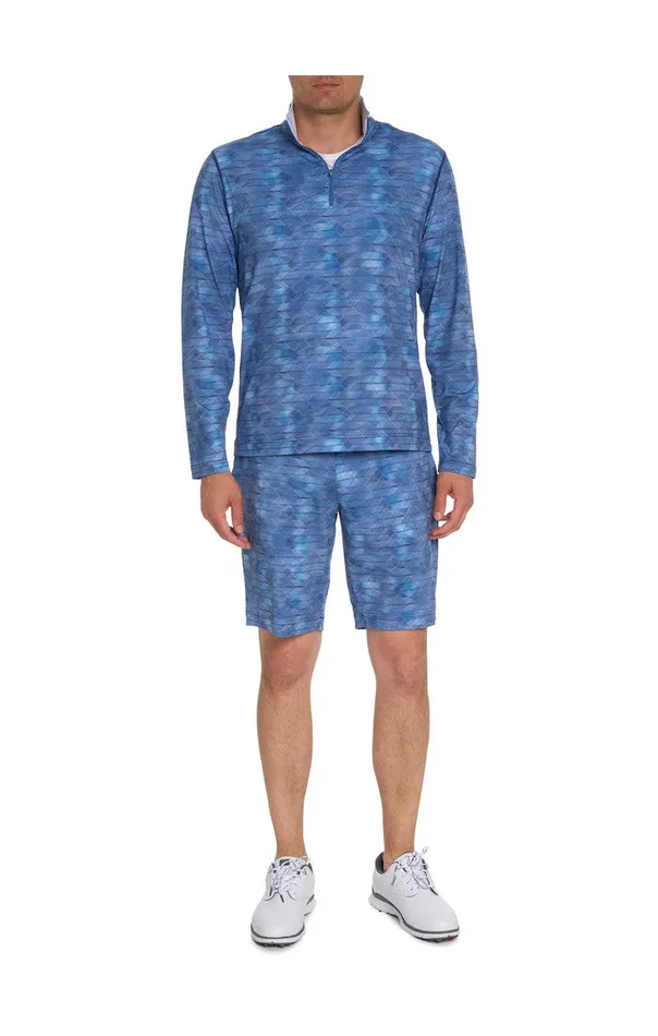 Men Long Sleeve Knits Robert Graham FORMAN 14 ZIP LONG SLEEVE KNIT Navy
