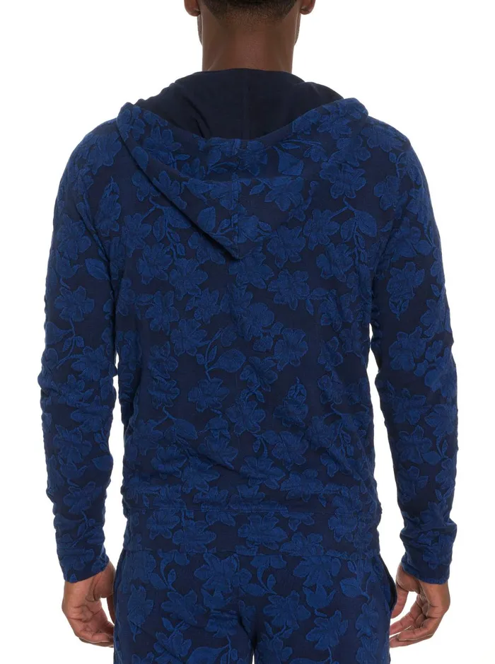 Men Long Sleeve Knits Robert Graham NIELSEN FULL ZIP HOODIE Navy