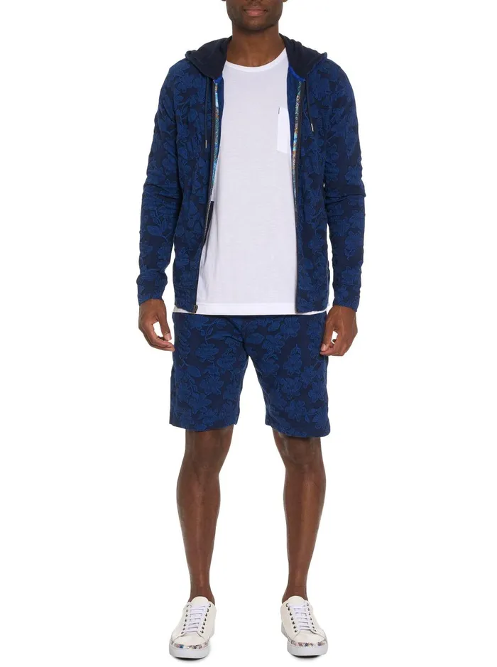 Men Long Sleeve Knits Robert Graham NIELSEN FULL ZIP HOODIE Navy