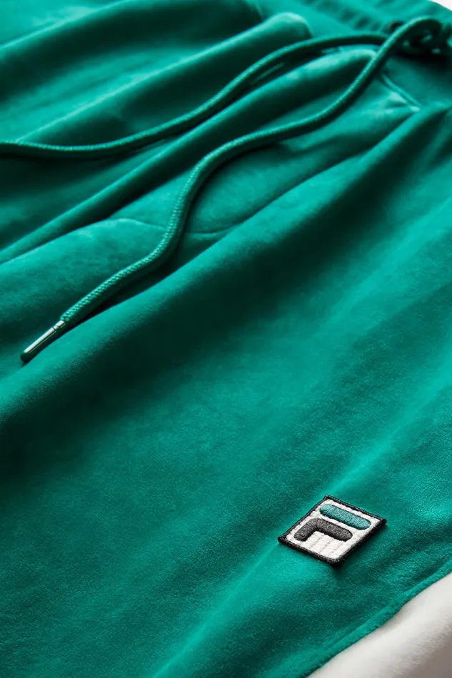 Men Matching Sets Fila Smart Retro Velour Block Track Pants 377 Quetzal Greengardeniablack