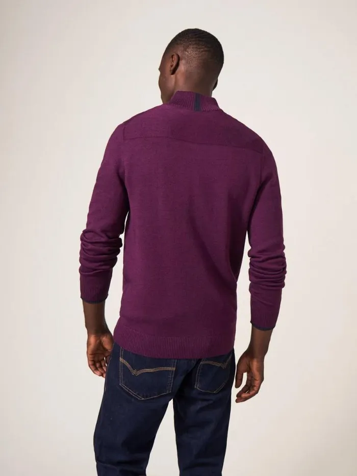Men Newport Wool Merino Jumper Mid Plum White Stuff Knitwear Men Newport Wool Merino Jumper Mid Plum White Stuff Knitwear