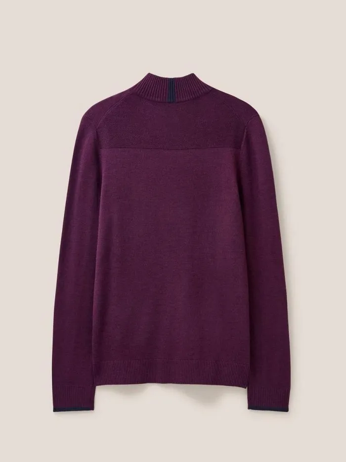 Men Newport Wool Merino Jumper Mid Plum White Stuff Knitwear Men Newport Wool Merino Jumper Mid Plum White Stuff Knitwear