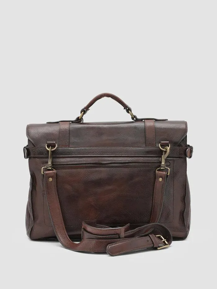 Men Officine Creative Accessories RARE 26 Brown Leather BriefCase