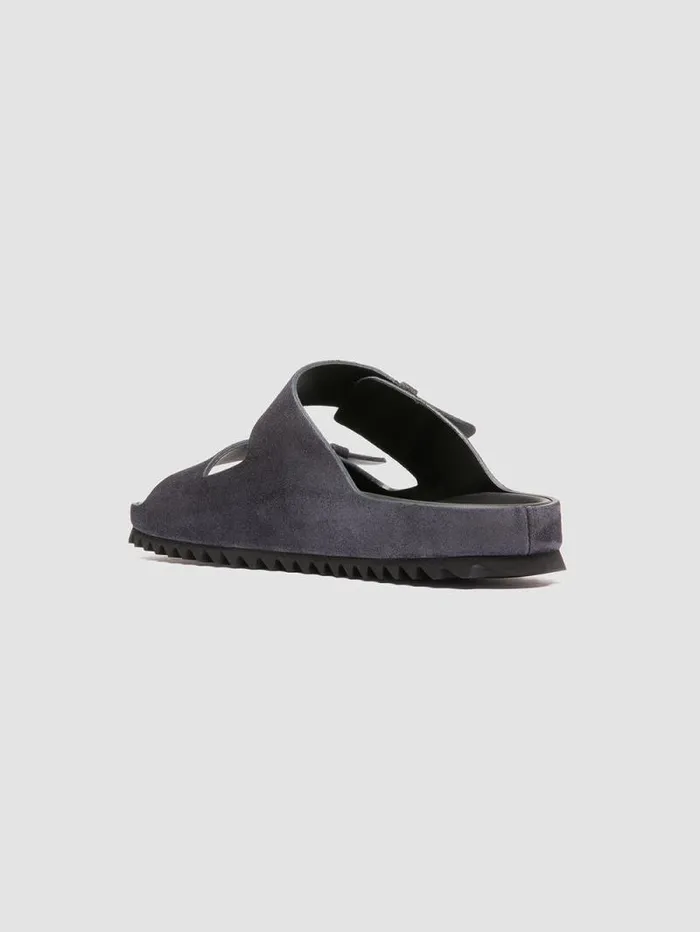 Men Officine Creative Footwear AGOR 010 Blue Suede Slide Sandals