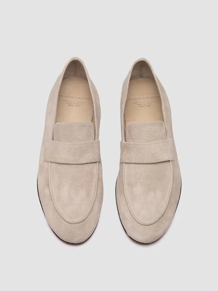 Men Officine Creative Footwear AIRTO 001 Beige Suede Loafers Men Officine Creative Footwear AIRTO 001 Beige Suede Loafers