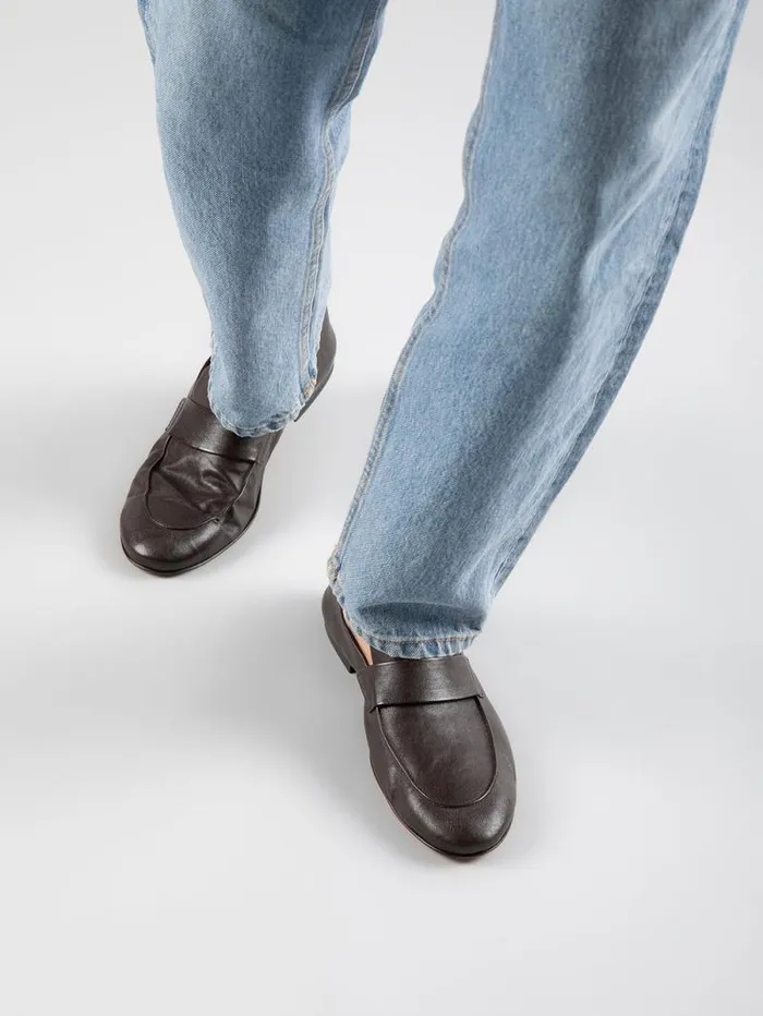 Men Officine Creative Footwear AIRTO 001 Black Leather Penny Loafers Men Officine Creative Footwear AIRTO 001 Black Leather Penny Loafers
