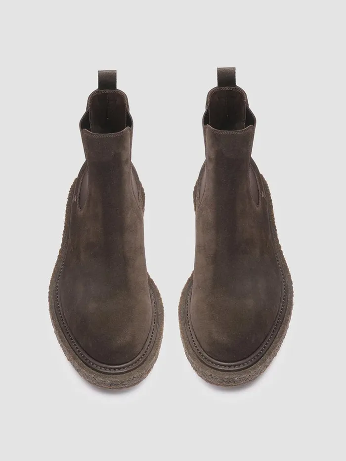 Men Officine Creative Footwear BULLET 002 Gray Suede Chelsea Boots