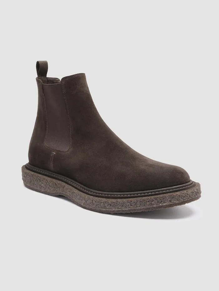 Men Officine Creative Footwear BULLET 002 Gray Suede Chelsea Boots