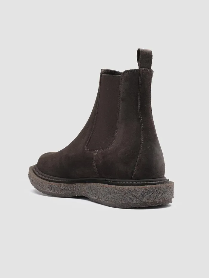 Men Officine Creative Footwear BULLET 002 Gray Suede Chelsea Boots
