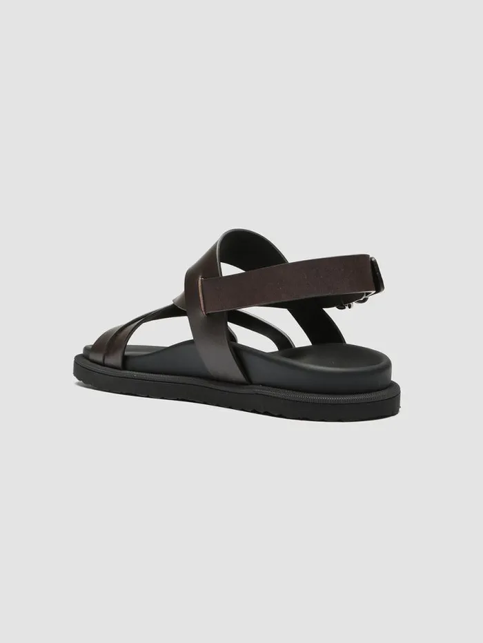 Men Officine Creative Footwear CHARRAT 002 Brown Leather Sandals