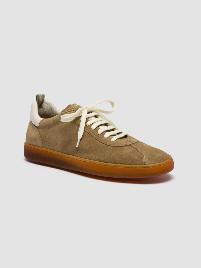 Men Officine Creative Footwear HALO 001 Brown Leather And Suede Low Top Sneakers Men Officine Creative Footwear HALO 001 Brown Leather And Suede Low Top Sneakers