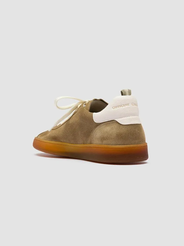 Men Officine Creative Footwear HALO 001 Brown Leather And Suede Low Top Sneakers Men Officine Creative Footwear HALO 001 Brown Leather And Suede Low Top Sneakers