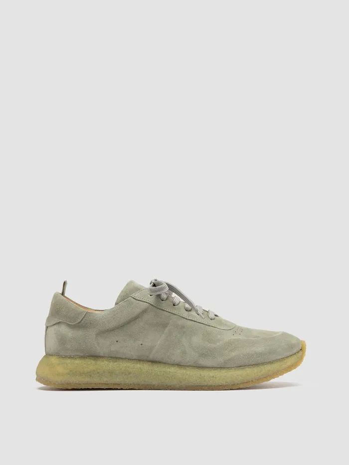 Men Officine Creative Footwear LEGEND 001 Green Suede Low Top Sneakers