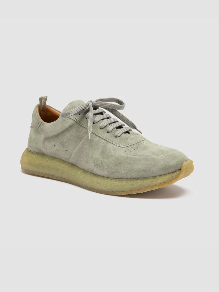 Men Officine Creative Footwear LEGEND 001 Green Suede Low Top Sneakers Men Officine Creative Footwear LEGEND 001 Green Suede Low Top Sneakers