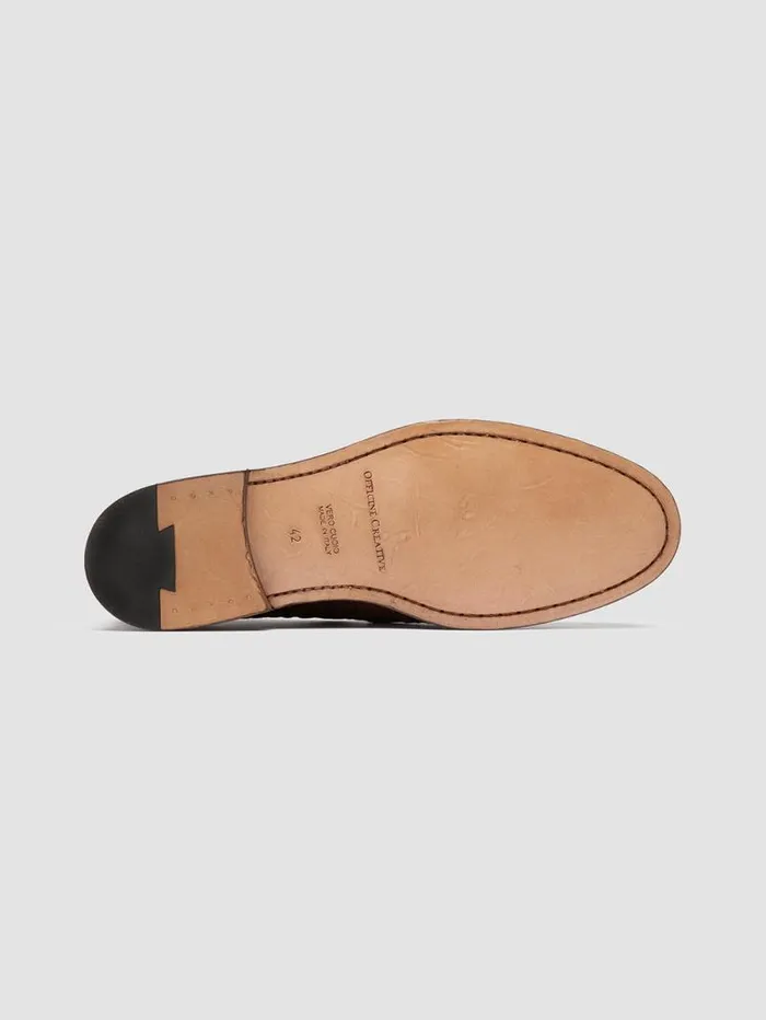 Men Officine Creative Footwear OPERA 003 Brown Leather Penny Loafers
