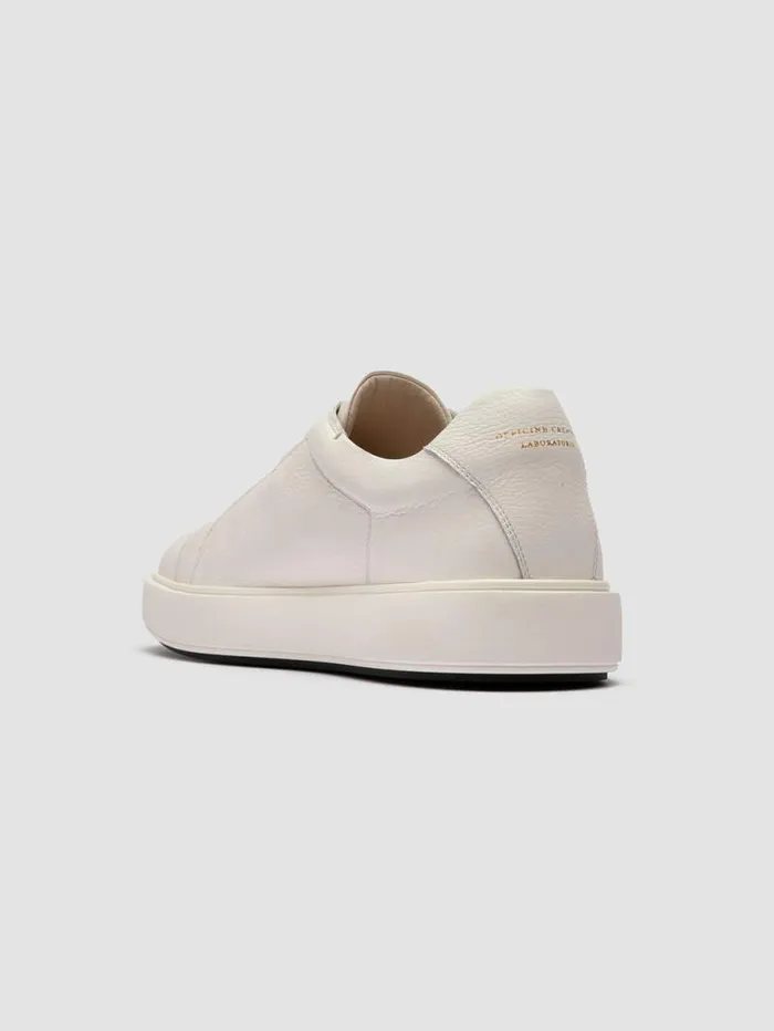 Men Officine Creative Footwear SLOUCH 001 White Leather Low Top Sneakers Men Officine Creative Footwear SLOUCH 001 White Leather Low Top Sneakers