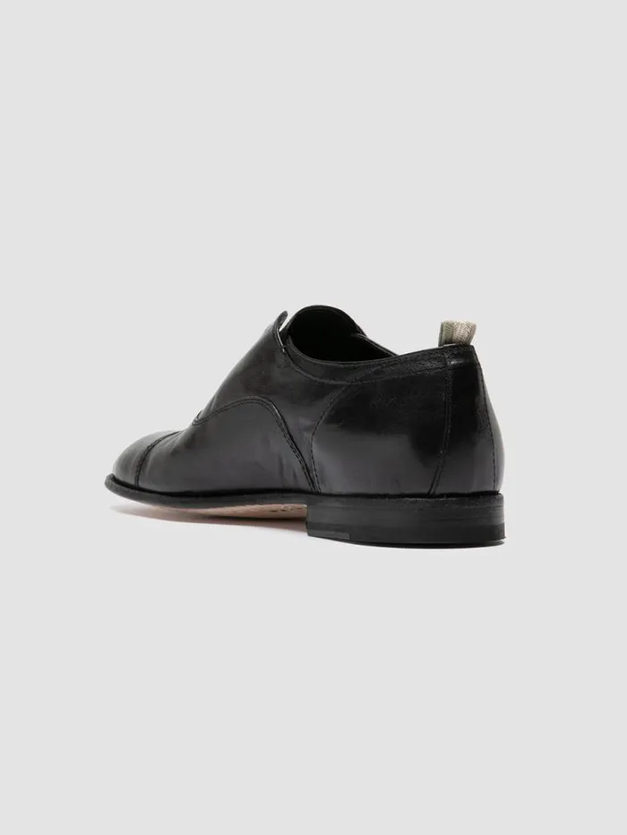 Men Officine Creative Footwear SOLITUDE 003 Black Leather Oxford Shoes