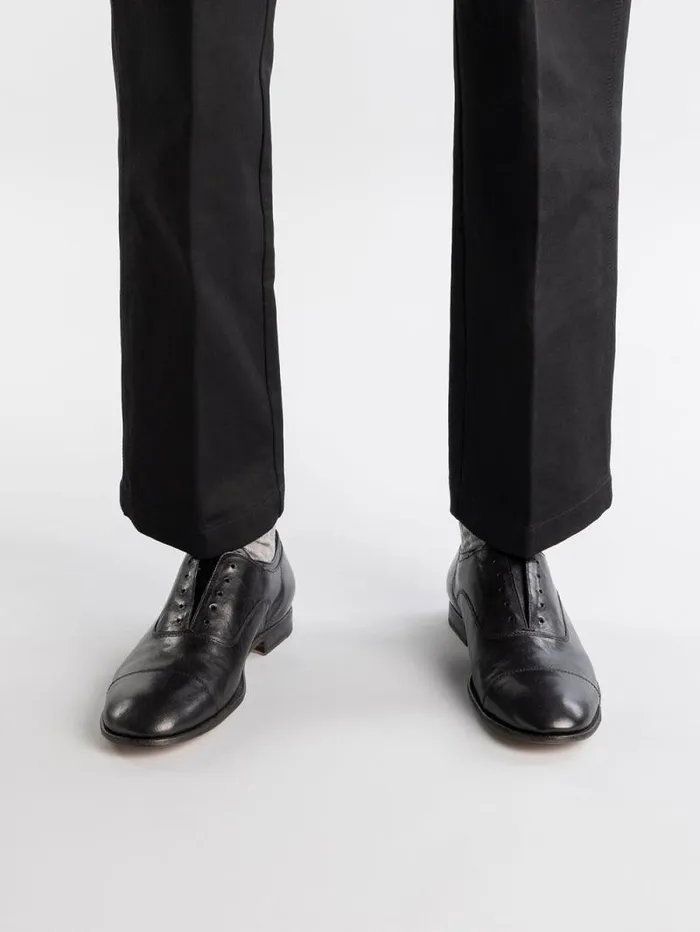 Men Officine Creative Footwear SOLITUDE 003 Black Leather Oxford Shoes