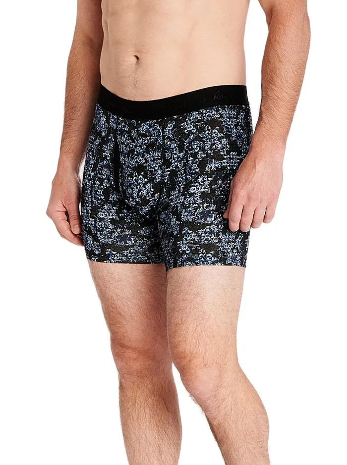 Men Pajamas and Underwear Robert Graham WINDOW PRINT BOXER BRIEF Black
