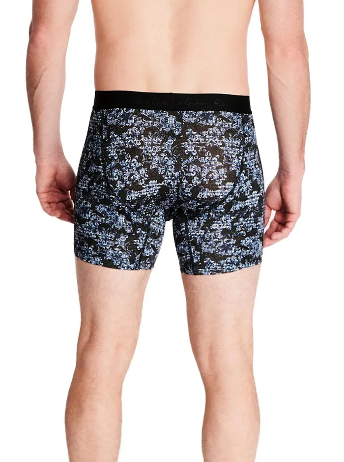 Men Pajamas and Underwear Robert Graham WINDOW PRINT BOXER BRIEF Black