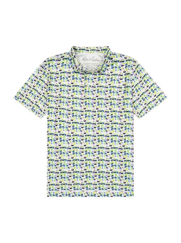 Men Polos and TShirts Robert Graham COCKTAIL HOUR KNIT POLO Navy