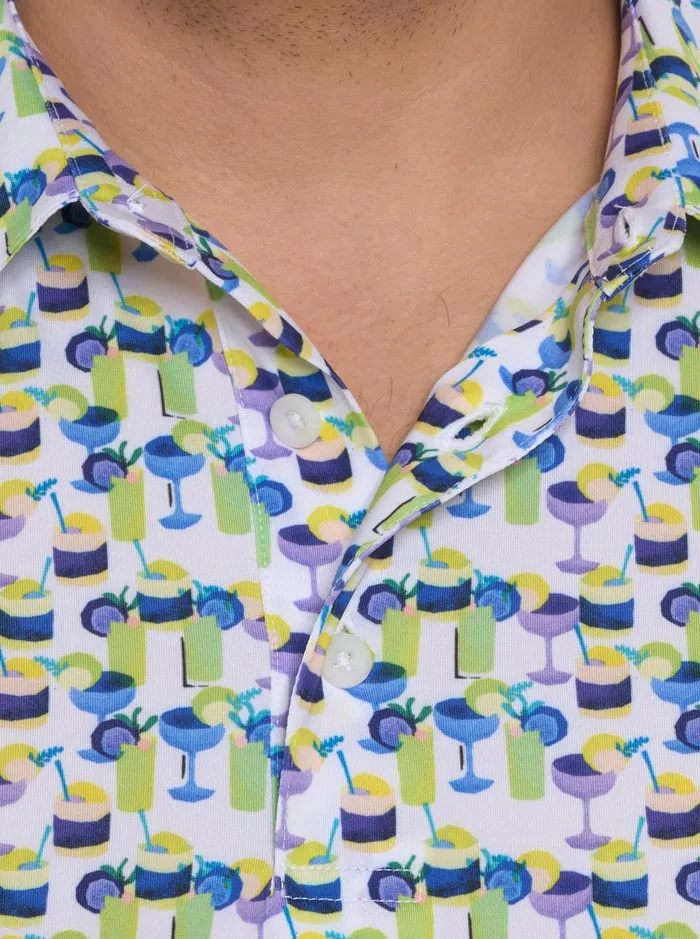 Men Polos and TShirts Robert Graham COCKTAIL HOUR KNIT POLO Navy