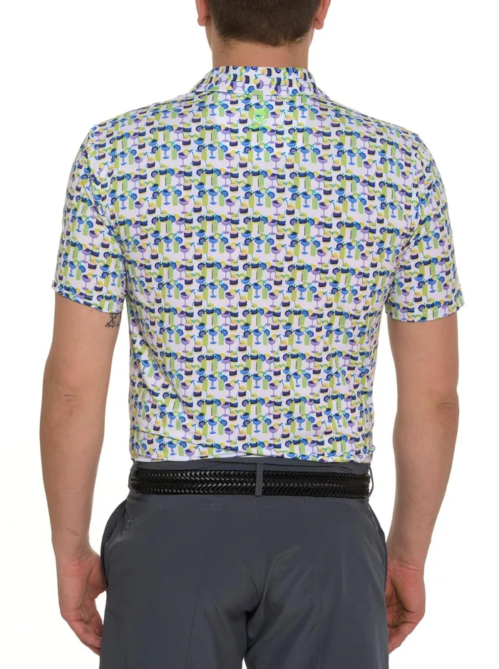 Men Polos and TShirts Robert Graham COCKTAIL HOUR KNIT POLO Navy