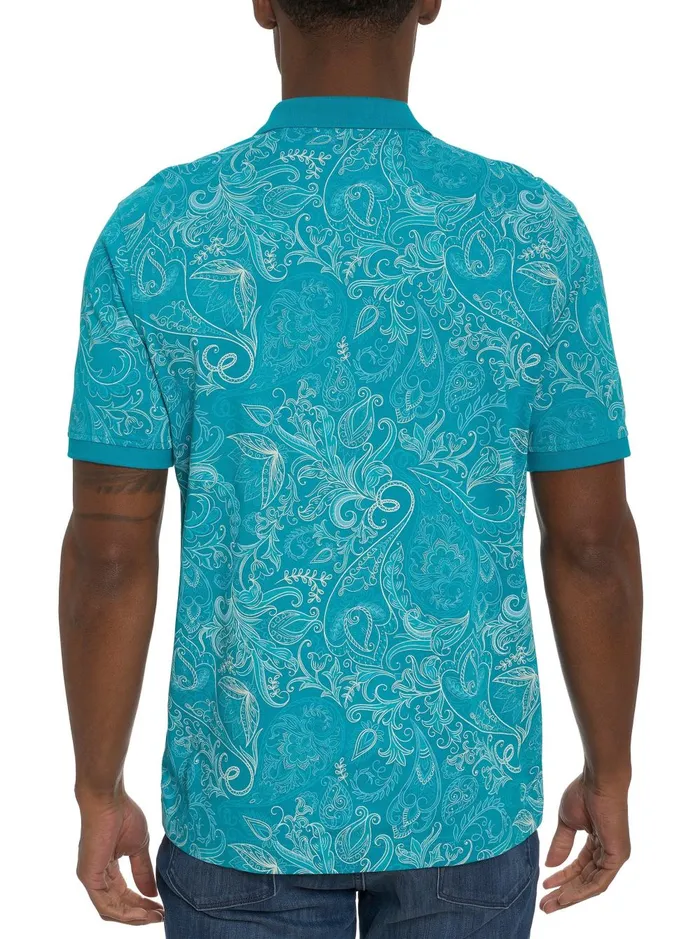 Men Polos and TShirts Robert Graham DOZER POLO Black