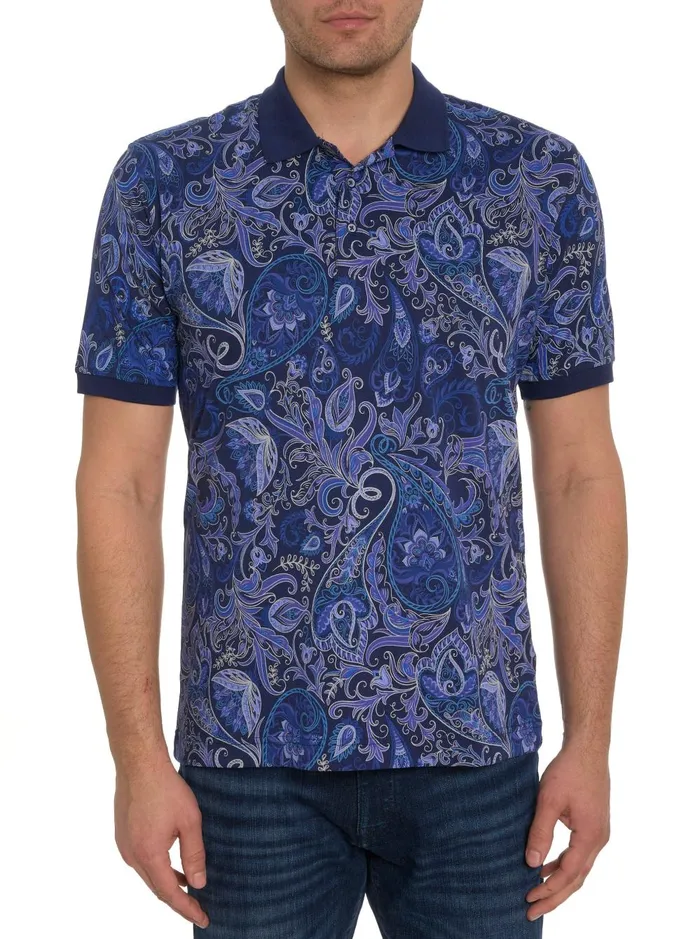 Men Polos and TShirts Robert Graham DOZER POLO Black