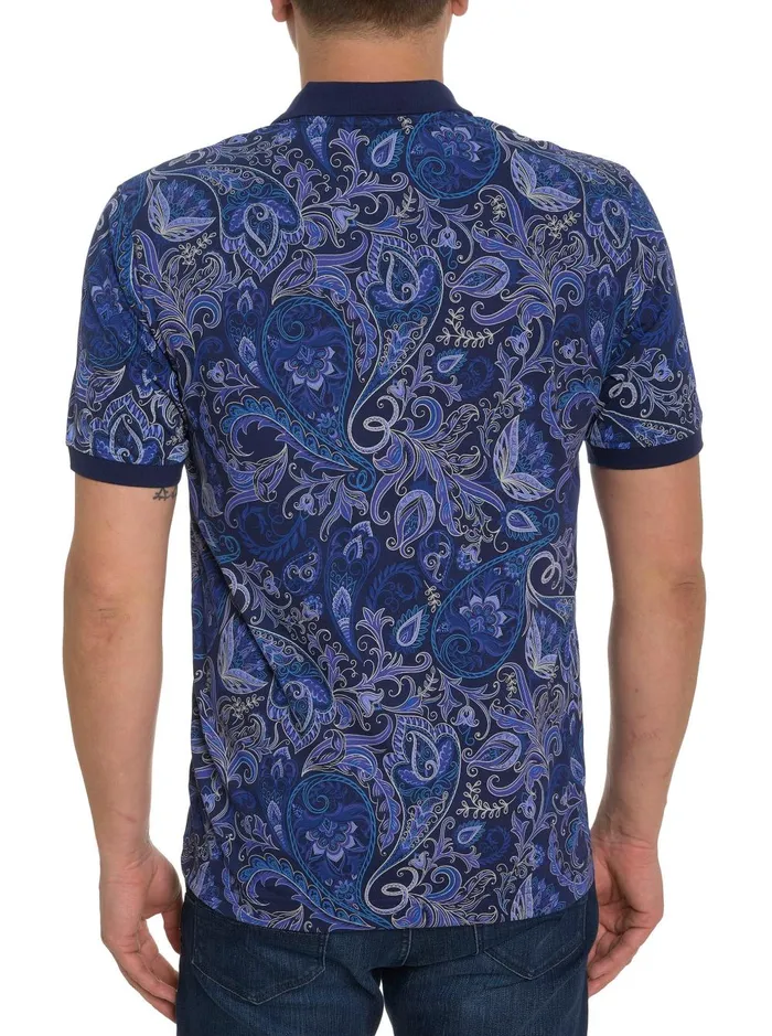 Men Polos and TShirts Robert Graham DOZER POLO Black