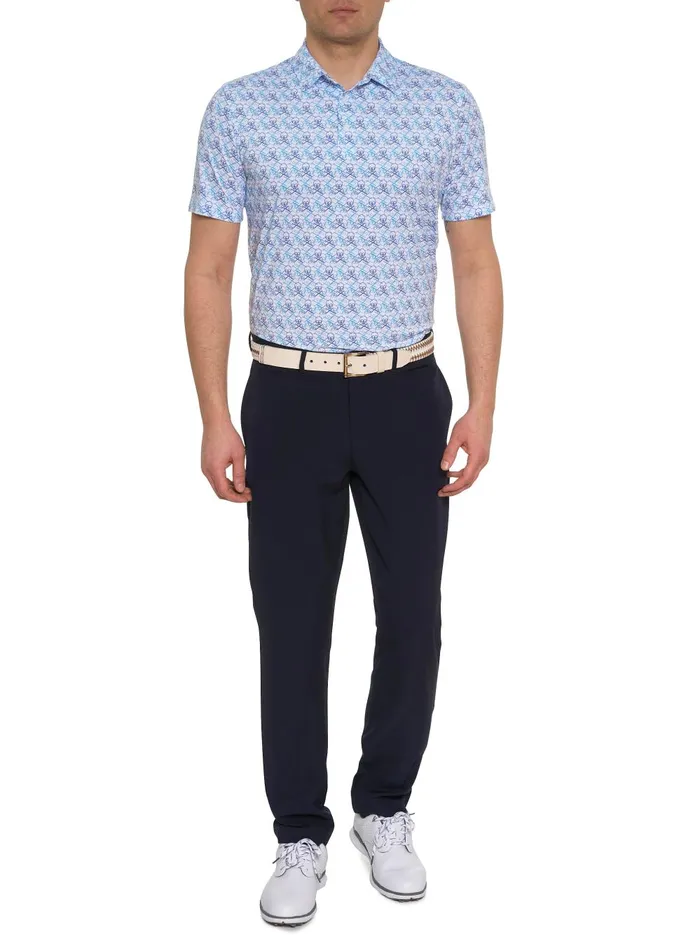 Men Polos and TShirts Robert Graham IRON SKULL PERFORMANCE POLO Black