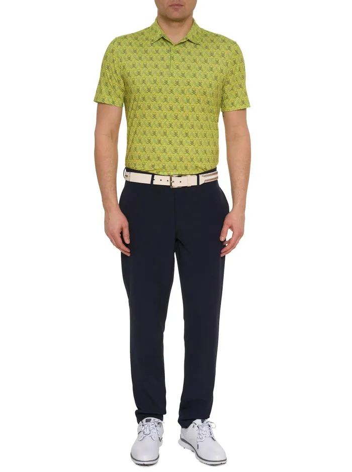 Men Polos and TShirts Robert Graham IRON SKULL PERFORMANCE POLO Black