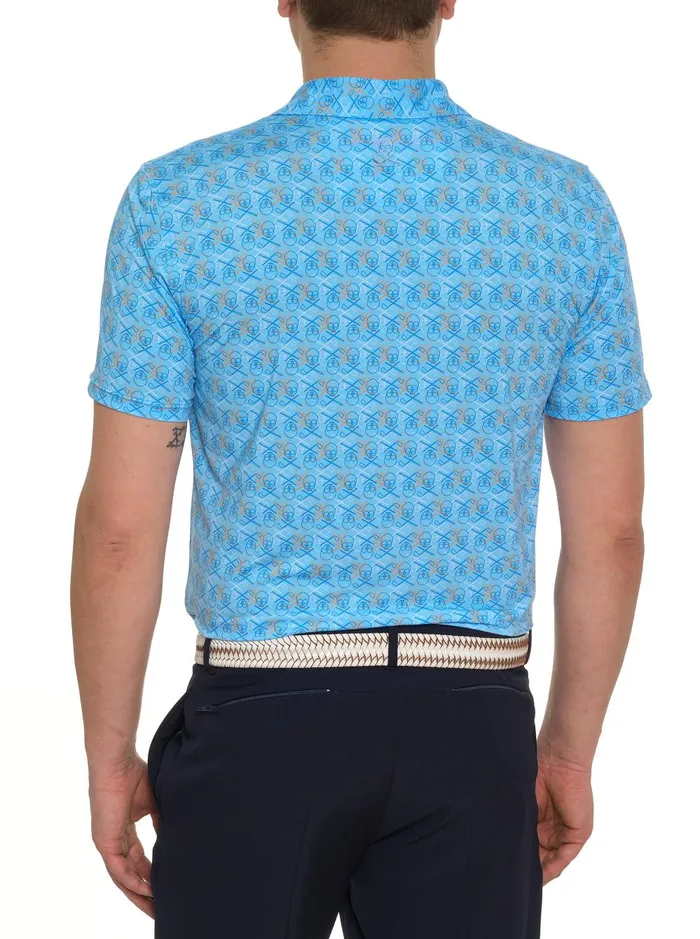 Men Polos and TShirts Robert Graham IRON SKULL PERFORMANCE POLO Black